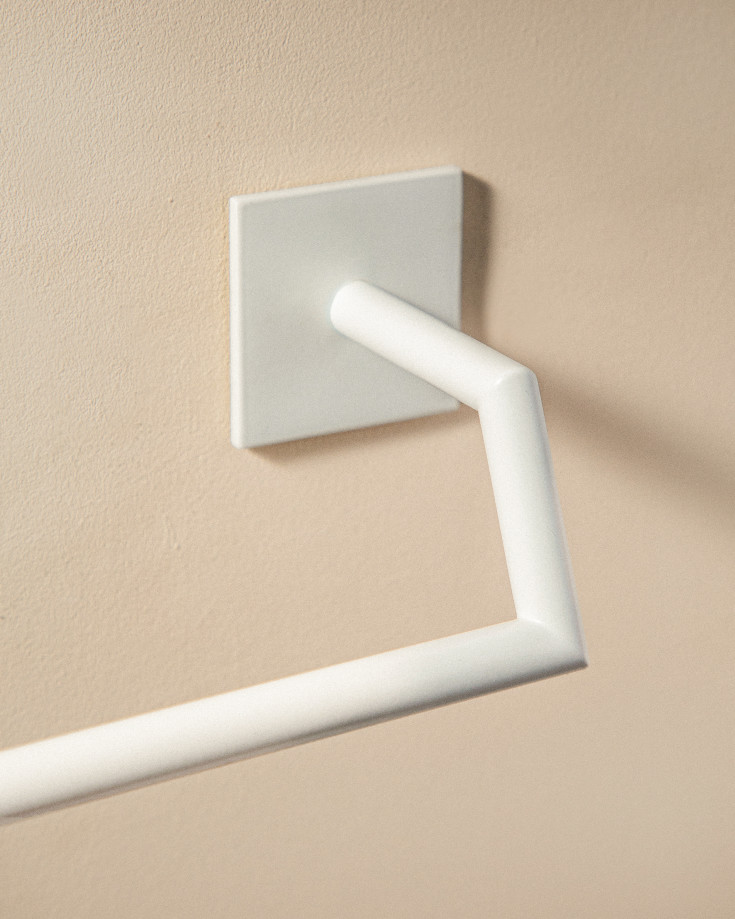 Cosmic Stick handdukstÄng, 25,5 cm, matt vit