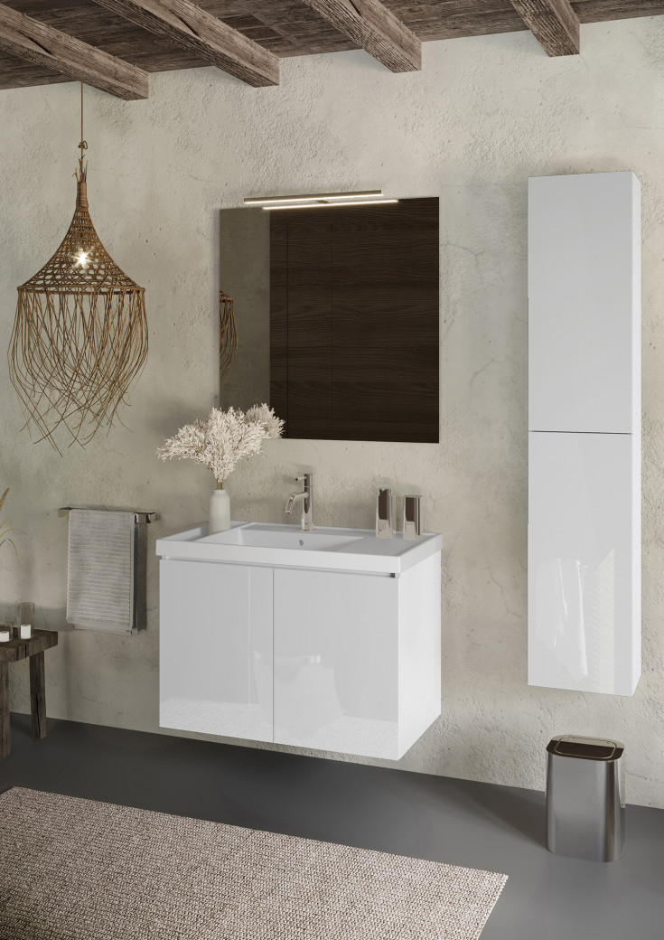 Cosmic B-Best høyskap, 30x150 cm, hvit høyglans