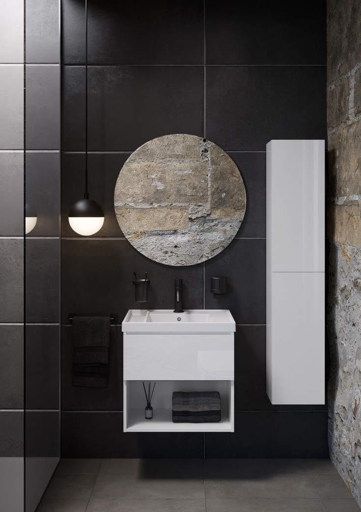 Cosmic B-Best möbelpaket, 60x61,5 cm, vit högglans