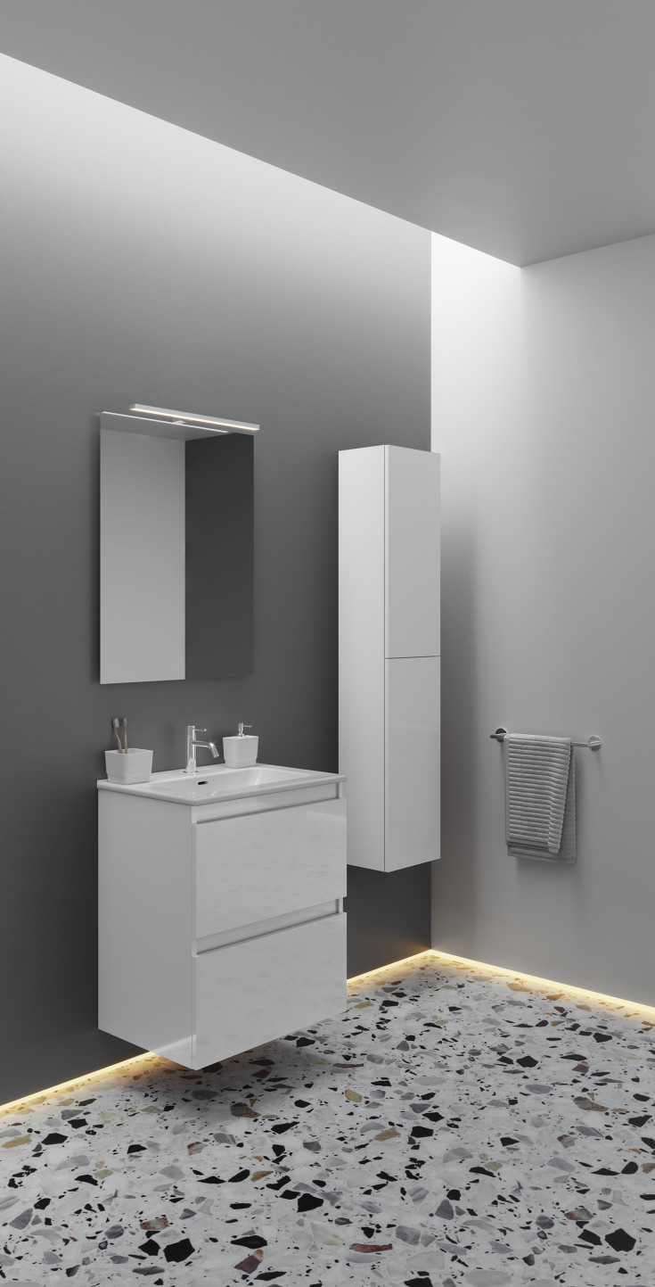 Cosmic B-Best møbelpakke, 60x61,5 cm, hvit høyglans