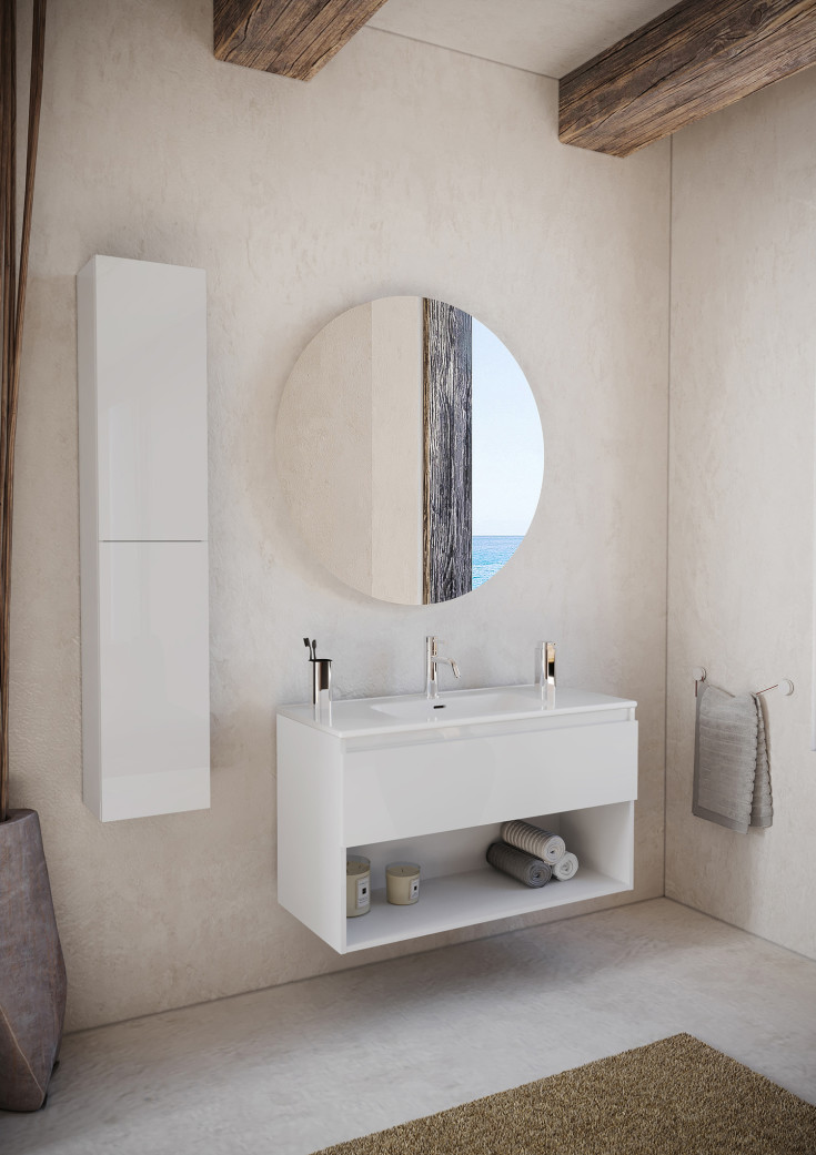 Cosmic B-Best möbelpaket, 100x61,5 cm, vit högglans