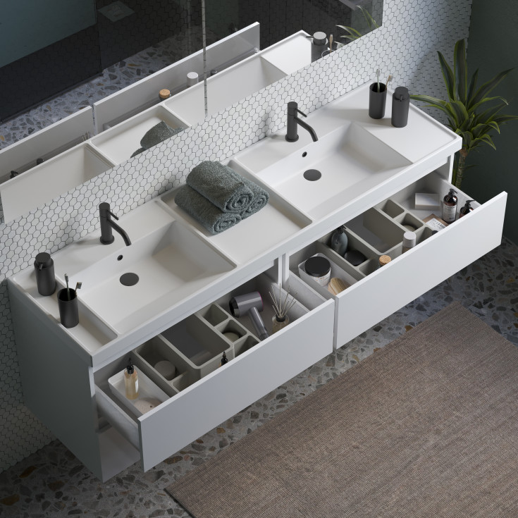 Cosmic B-Best møbelpakke, 120x61,5 cm, hvit høyglans