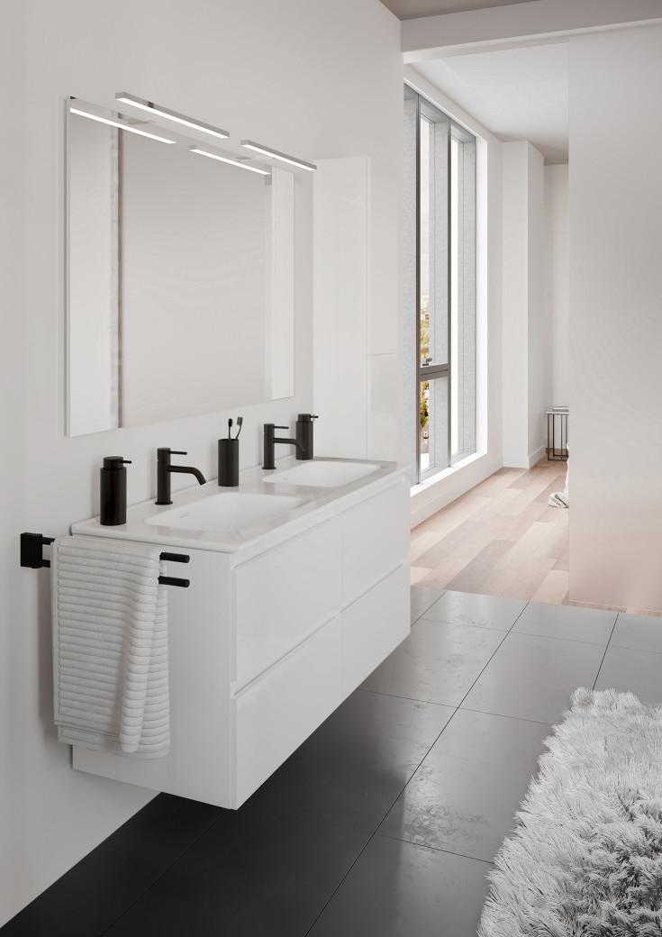 Cosmic B-Best møbelpakke, 120x61,5 cm, hvit høyglans