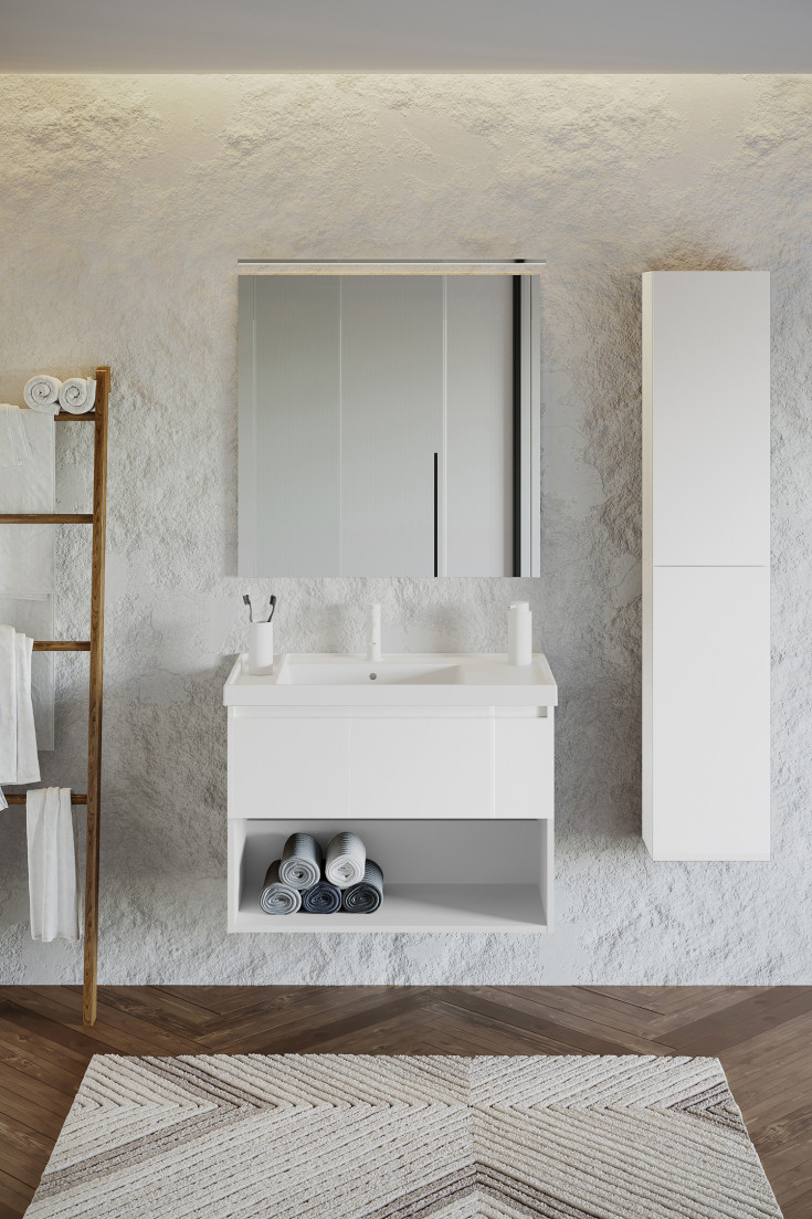 Cosmic B-Best møbelpakke, 80x61,5 cm, hvit høyglans