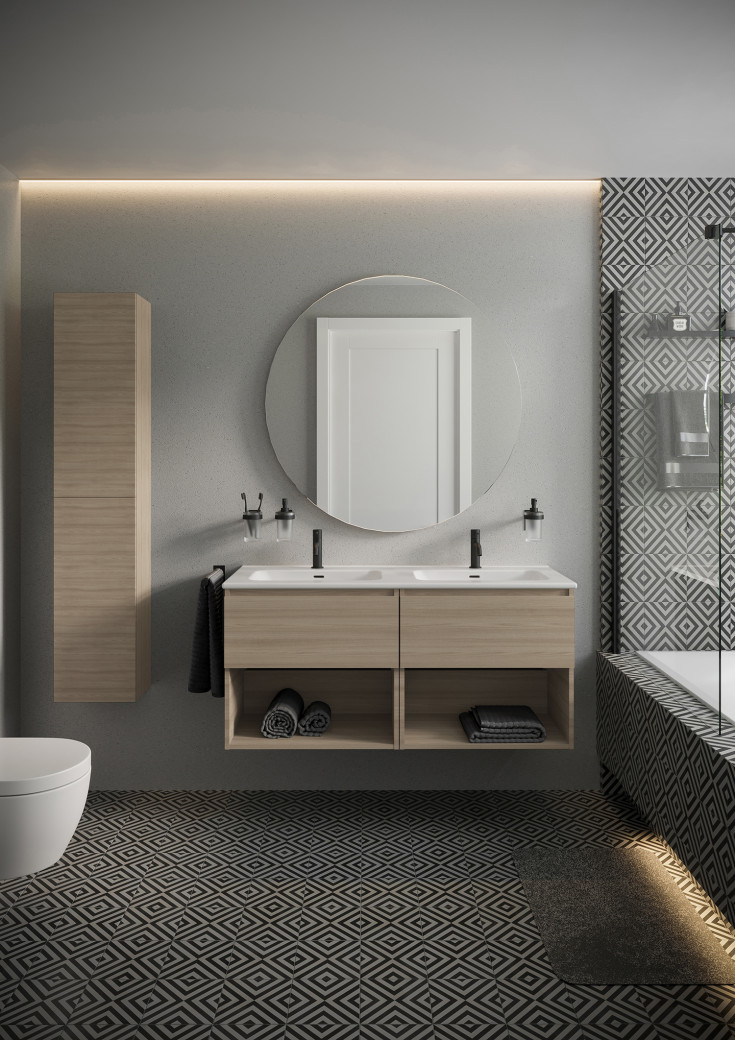 Cosmic B-Best möbelpaket, 120x61,5 cm, valnöt