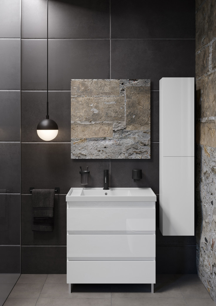 Cosmic B-Best møbelpakke, 80x61,5 cm, hvit høyglans