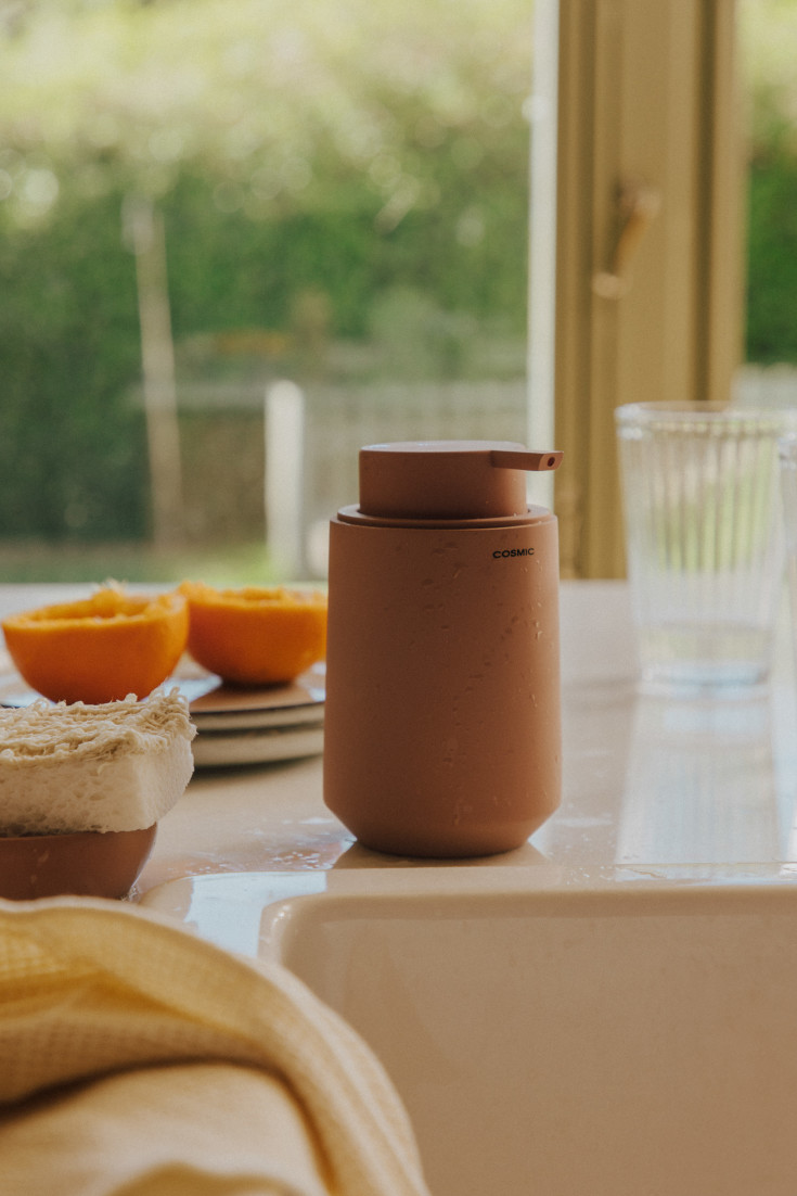 Cosmic Saona såpedispenser, matt rosa