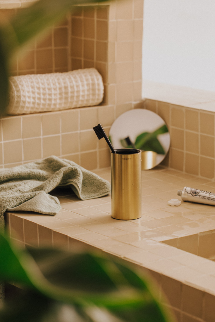 Cosmic Stick tandborstmugg, borstat guld