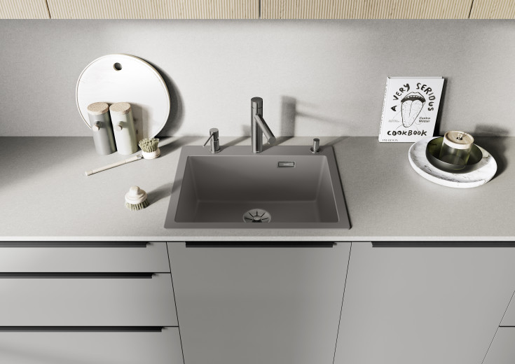 Blanco Alta-S II köksblandare, utdragbar pip, platina