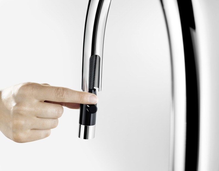 Blanco Carena-S køkkenarmatur, udtrækstud, krom