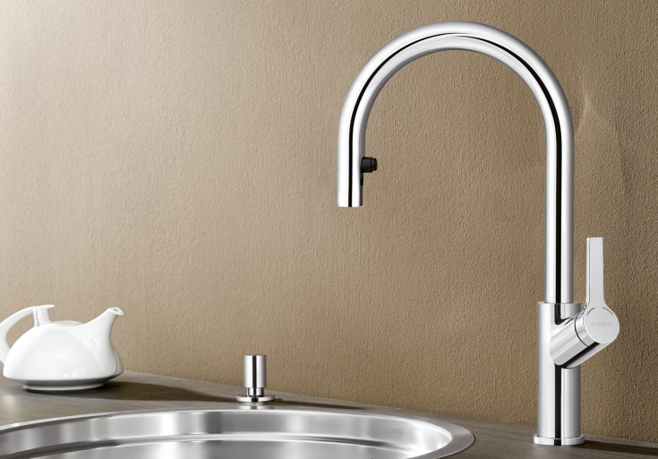 Blanco Carena-S Vario köksblandare, utdragbar pip, krom