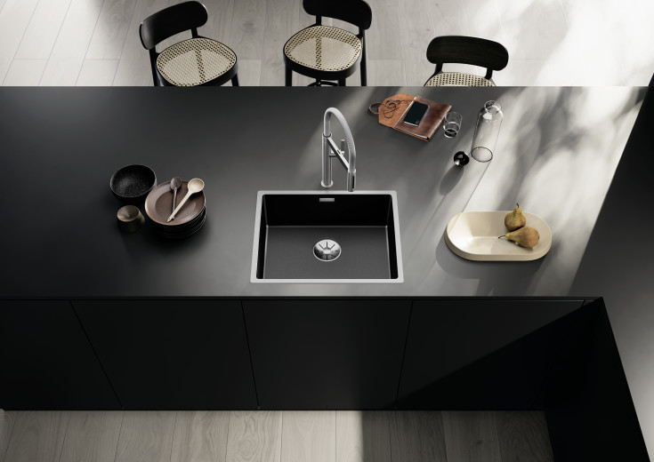 Blanco Claron 500-IF/N UXI køkkenvask, 54x44 cm, sort krom