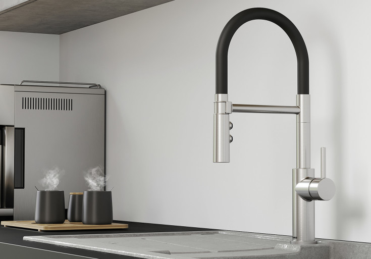 Blanco Catris-S Flexo køkkenarmatur, sort krom