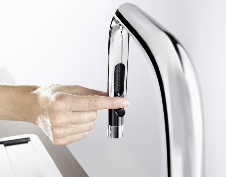 Blanco Jurena-S kjøkkenarmatur, uttrekkbar tut, krom