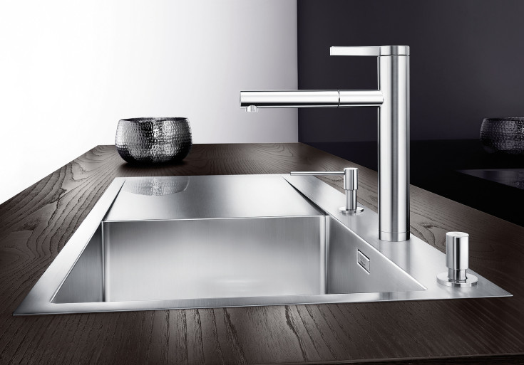 Blanco Linee-S kjøkkenarmatur, uttrekkbar tut, krom