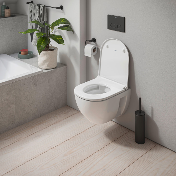 Duravit D-Code toalettsete, soft close, avtagbar, hvit