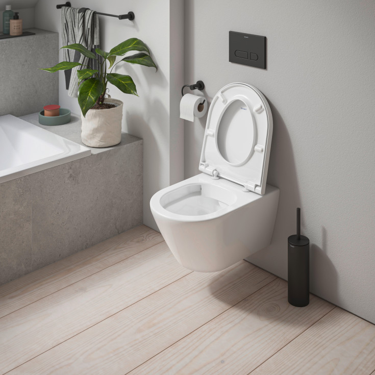 Duravit D-Code toalettsete, soft close, avtagbar, hvit
