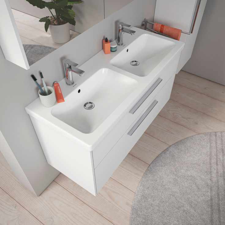 Duravit D-Code tvättställ, 120x48 cm, vit