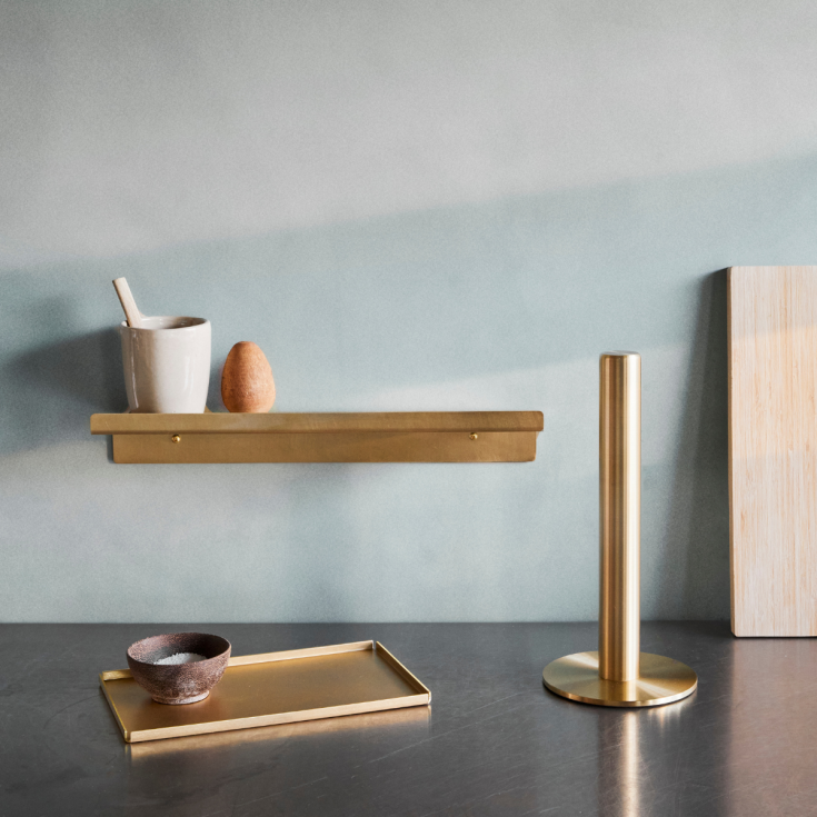 Bastant Design kjøkkenrullholder, børstet messing