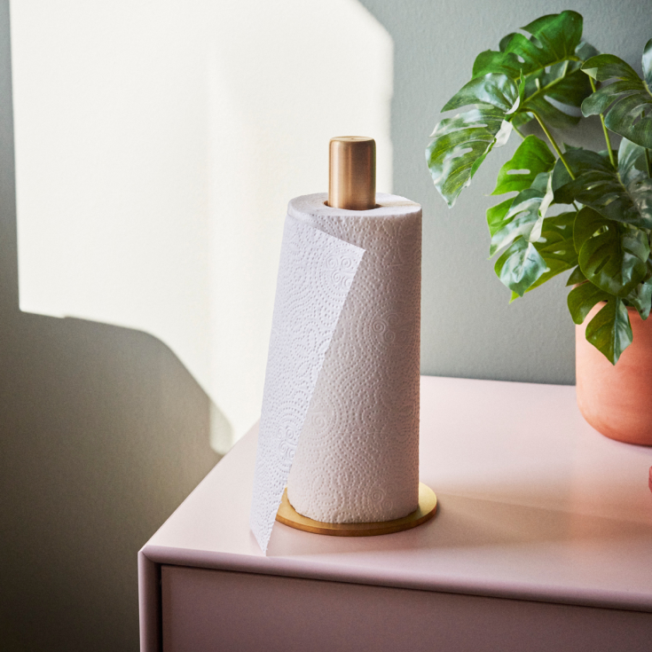 Bastant Design kjøkkenrullholder, børstet messing