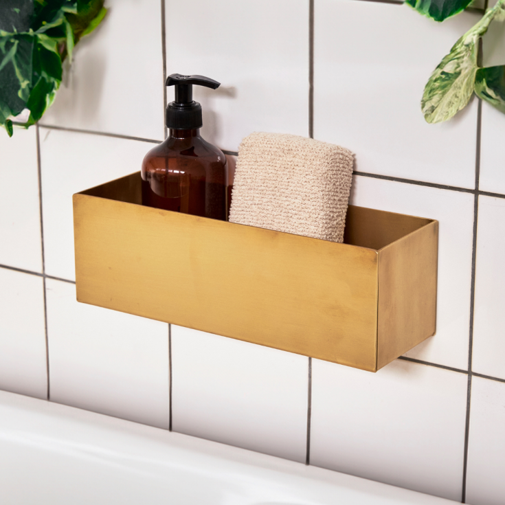 Bastant Design duschhylla, borstad mässing