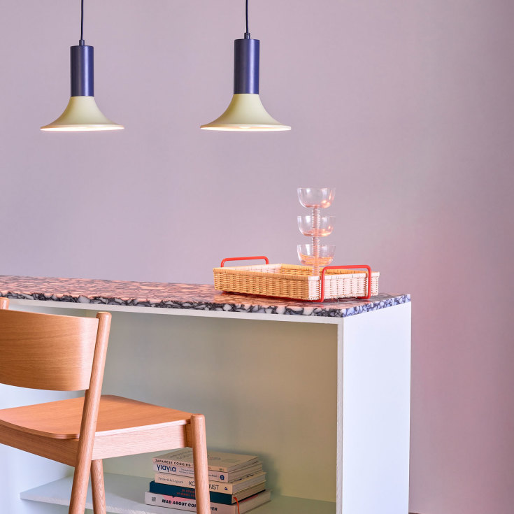 Hübsch Luminary pendellampe, blå/grønn