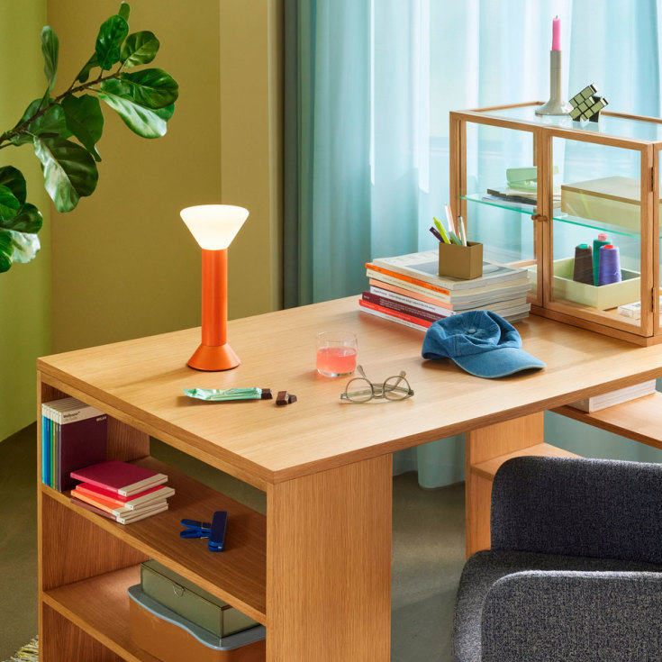 Hübsch Flash oppladbar bordlampe, oransje