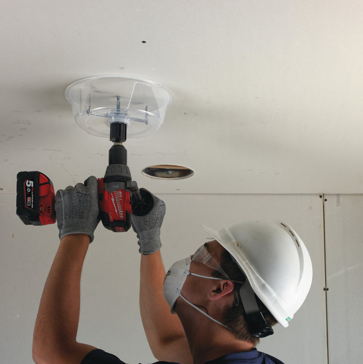 Milwaukee justerbar hulsav, med opsamler