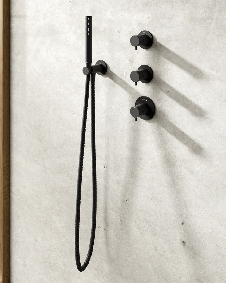 Damixa Silhouet XS1 dusjsett, vannbesparende, matt svart