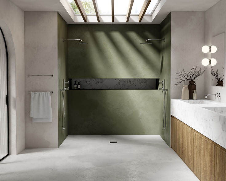 Damixa Silhouet DS1 brusesæt, vandbesparende, krom