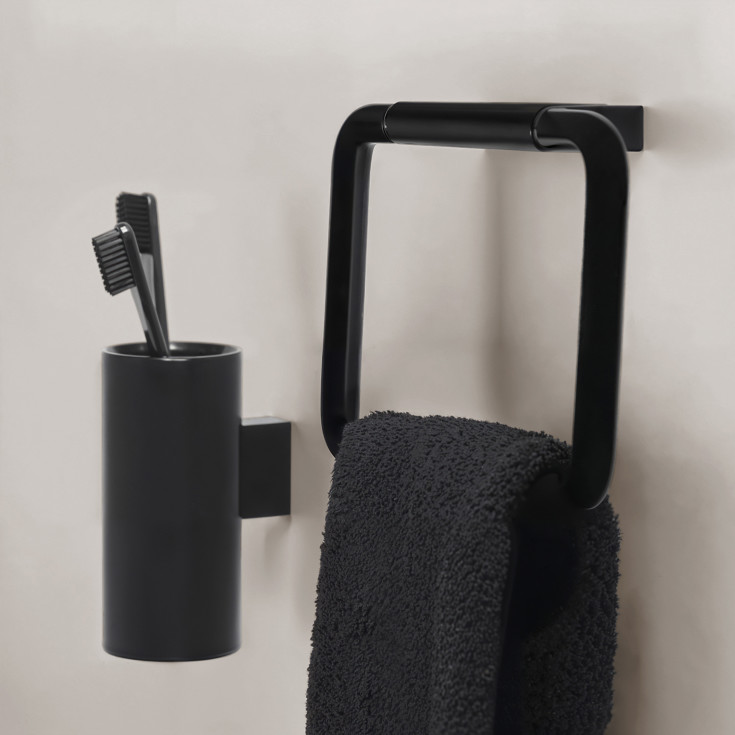 Laufen Nixie håndklædering, mat sort