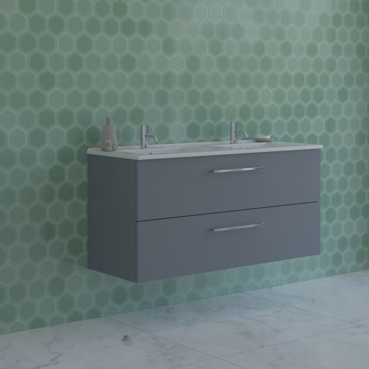 Dansani Mido+ möbelpaket, 121x46 cm, matt grå