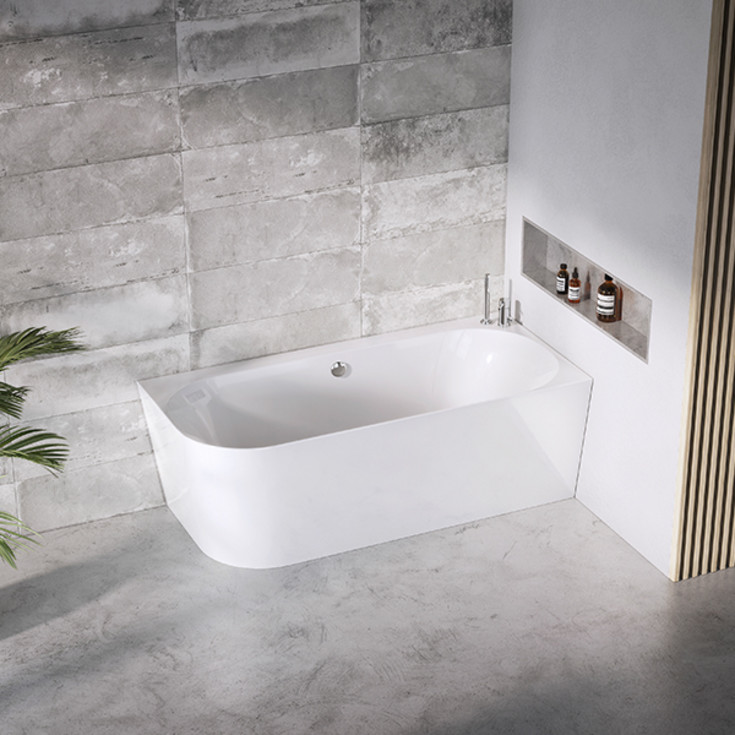 Strømberg Nino badkar, 165x75 cm, vit