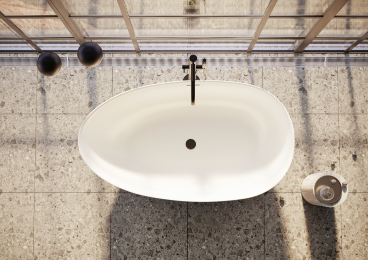 Strømberg Fermo badkar, 170x85 cm, matt vitt