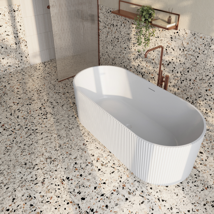 Strømberg Leonora badekar, 170x80 cm, matt hvit