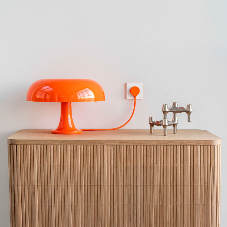 Norm F stikprop, schuko, med jord, orange