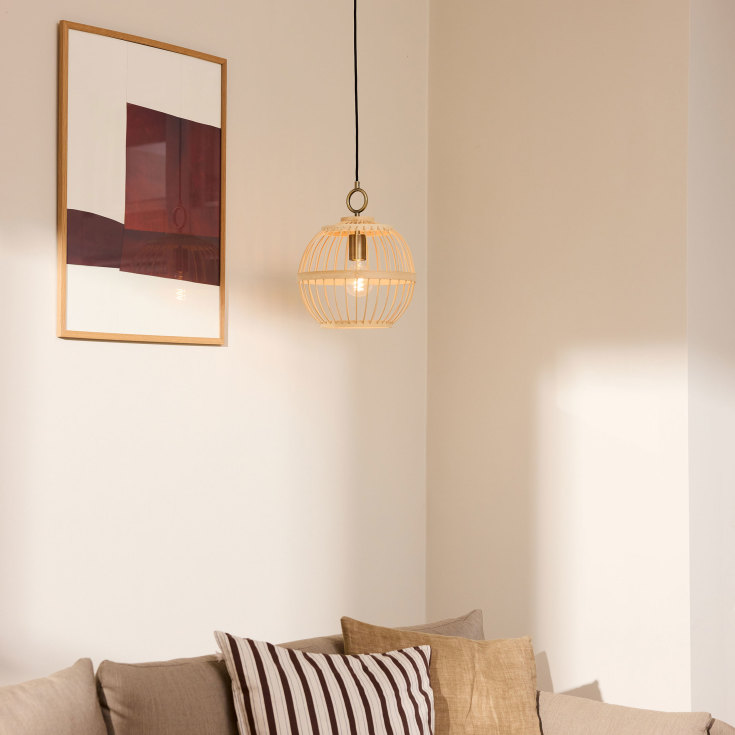 2 stk Halo Design Stockholm pendellampe, natur, Ø30 cm