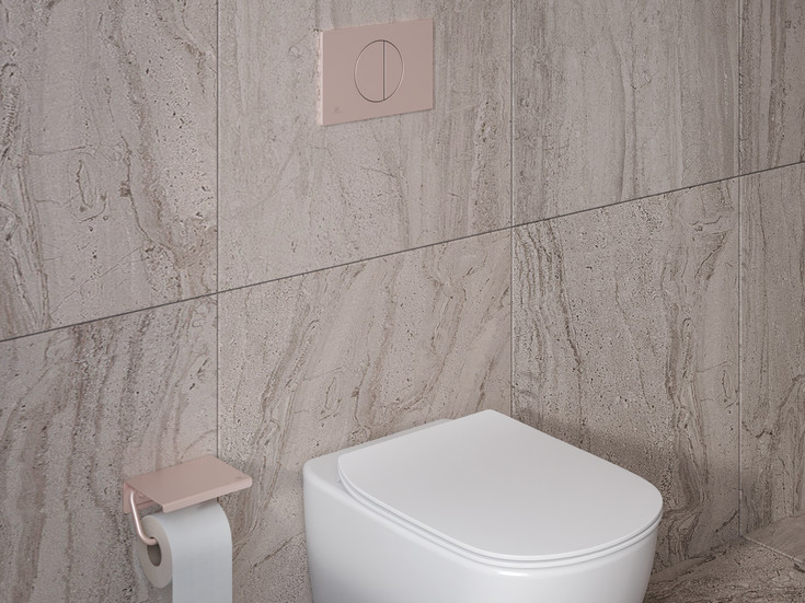 Ideal Standard Alu+ toiletrulleholder, mat rosaguld