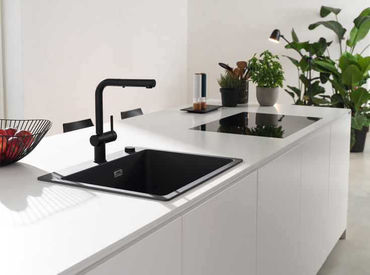 Franke Maris køkkenvask, 56x51 cm, sort