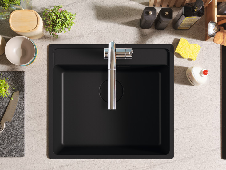 Franke Maris køkkenvask, 56x51 cm, sort