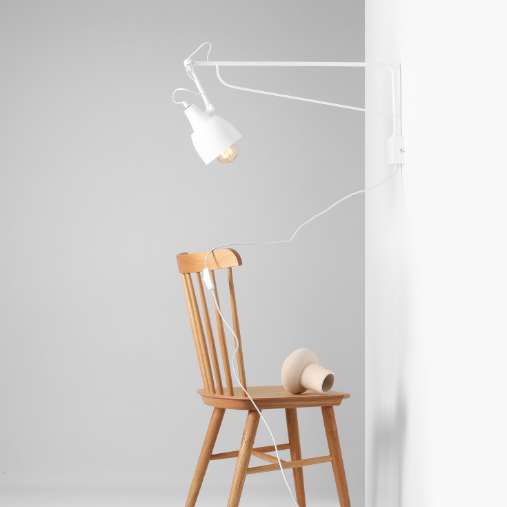 Aldex Soho vegglampe, 90 cm, hvit