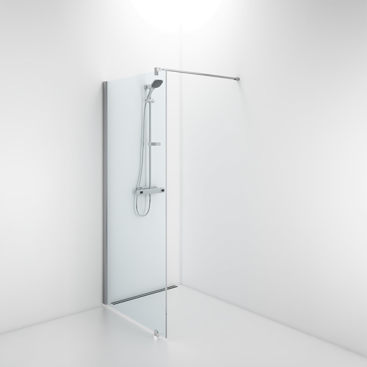 Contura Shower Space duschvägg, 69 cm, klart glas, aluminiumprofil