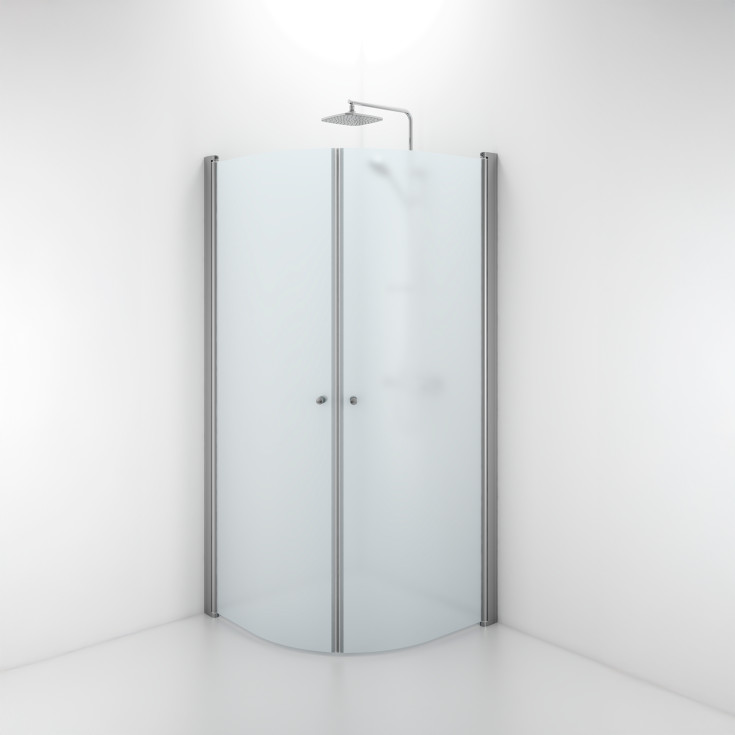 Contura Shower Space dusjdør, 72,3 cm, klart glass, hvit profil