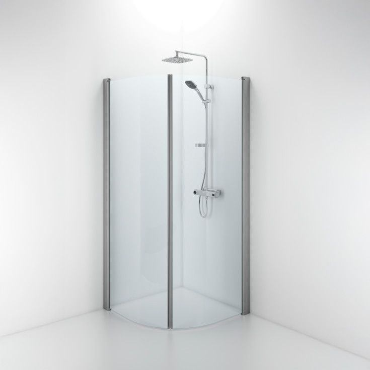 Contura Shower Space duschdörr, 73,1 cm, klart glas, aluminiumprofil