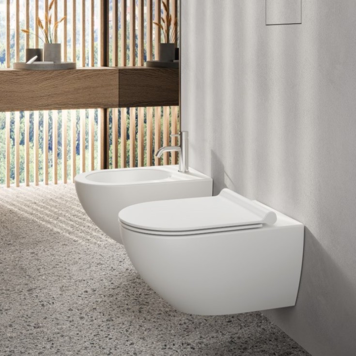 Catalano Plus toalettsits, soft close, matt vit