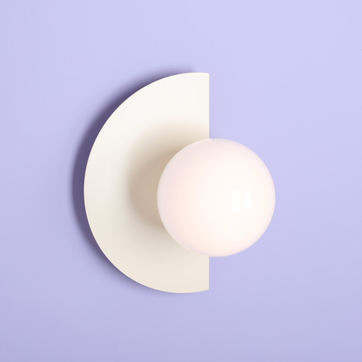 Aldex Loop vegglampe, krem