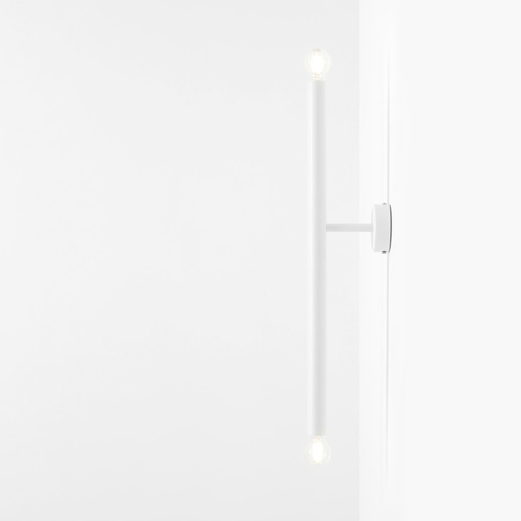 Aldex Tubo 2 vegglampe, hvit, 60 cm