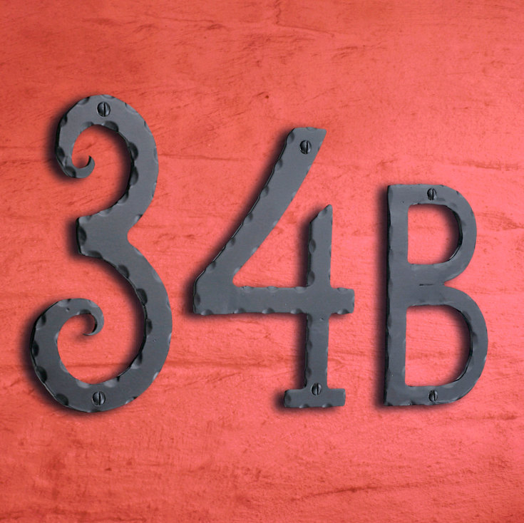 Beslagsboden Smedbo husbokstav, B, svart