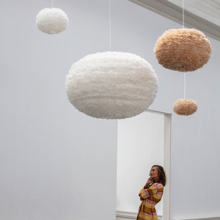 Umage Eos fjerlampeskærm, hvid, Ø75 cm