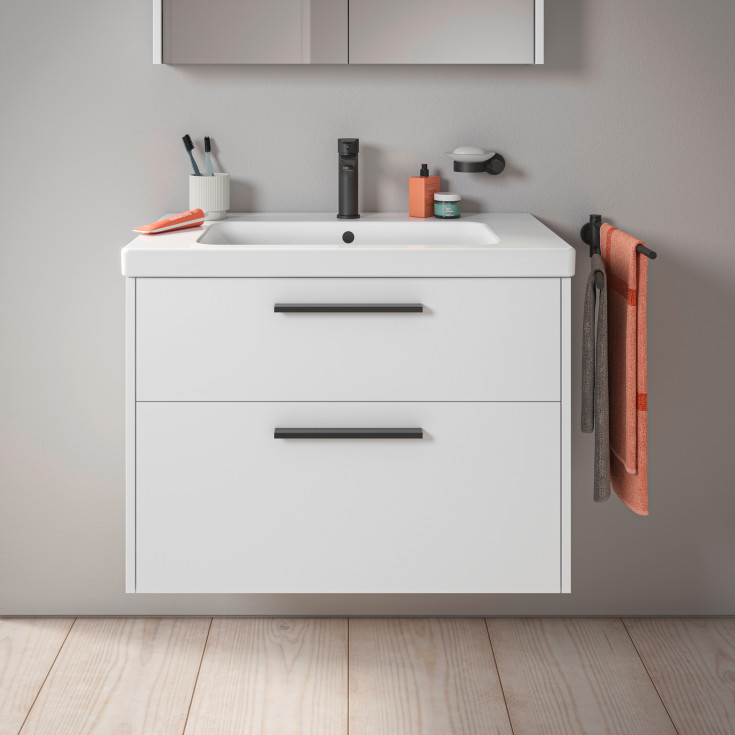 Duravit D-Code møbelpakke, 80x48 cm, mat hvid